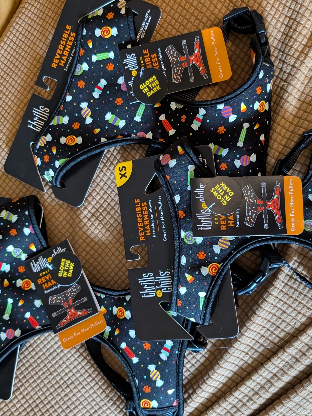 Thrills & Chills Pets Reversible Glow In The Dark Harness